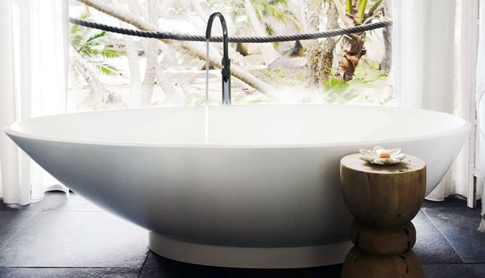 The freestanding Napoli bath from Victoria + Albert Baths