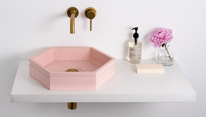 The Ferla Classic hexagonal basin comes in five sizes