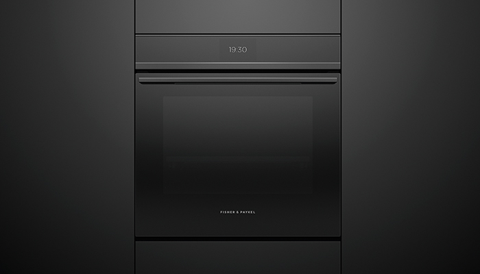 The OB60SDPTB1 touch screen oven has sleek black styling 