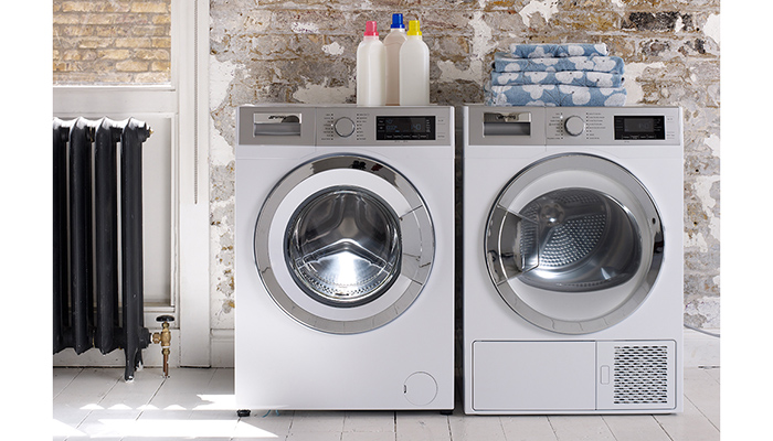 Smeg’s WHT1114UK1 washing machine and DHT81LUK tumble dryer