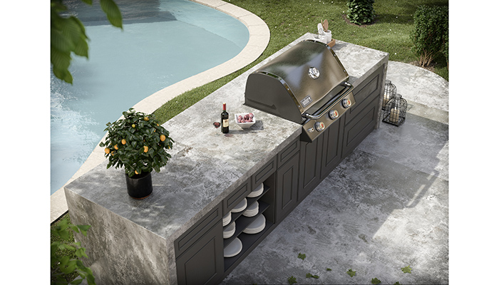 Outdoor kitchen designed with Dekton Orix