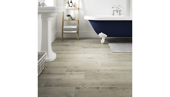 As well as offering excellent functionality in the bathroom, Malmo’s Freedom stickdown LVT flooring – shown here in the Skara stickdown tile design – comes with a 25 year residential and 10 year commercial warranty and is available from all IDS branches nationwide within 24-48 hours