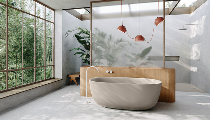 The latest highlight to emerge from Kaldewei’s Luxstainability world, the Meisterstück OYO DUO double walled bathtub has been inspired by Japanese porcelain and is comprised of 100 percent recyclable and sustainable steel enamel. As part of the process, designer Stefan Diez ensures that each of the components can at some future point be returned to the material cycle