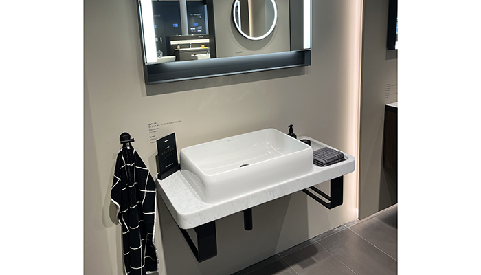 Duravit's Qatego by Studio F.A. Porsche on display in the Clerkenwell showroom