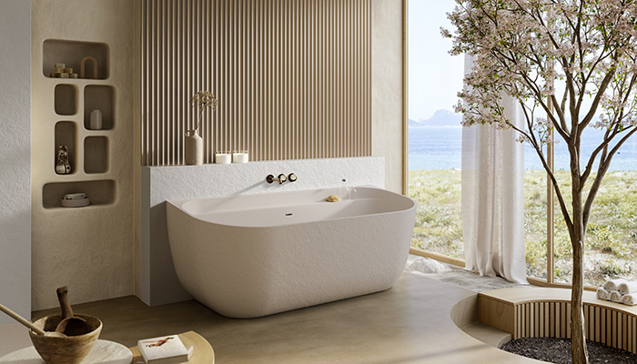 Acquabella's Noon Slate bathtub