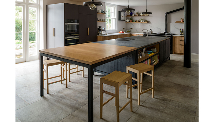 Caesarstone 5031 Statuario Maximus with 4033 Rugged Concrete, Kitchen design by Inglis Hall, Photographer Leigh Simpson