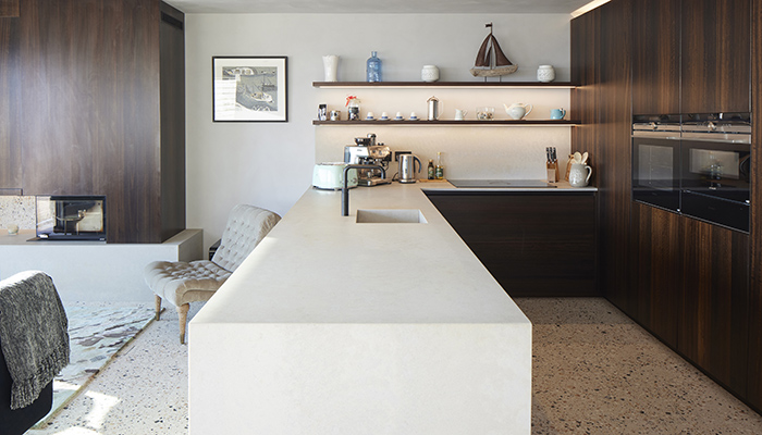 Caesarstone 4043 Primordia, Kitchen design by RX Architects, Photography Richard Chivers