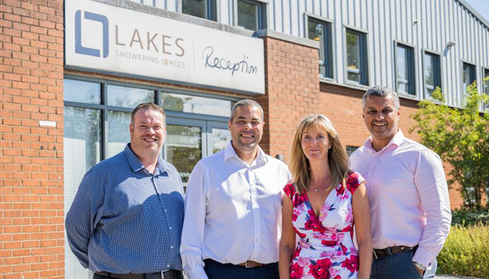From left to right: Lakes’ sales director Darren Bedford; operations director Chris Thain; finance director Bev Brown, and MD Mike Gahir