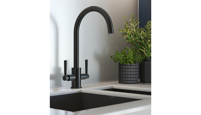 St James Living Noa kitchen tap in black