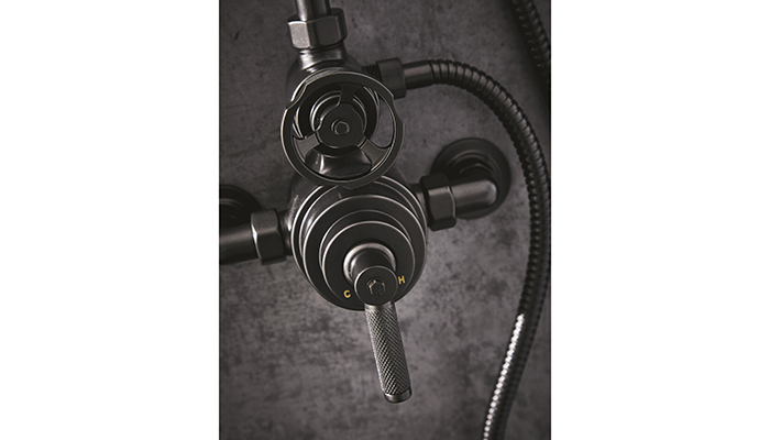St James Distinction Arno shower valve in graphite