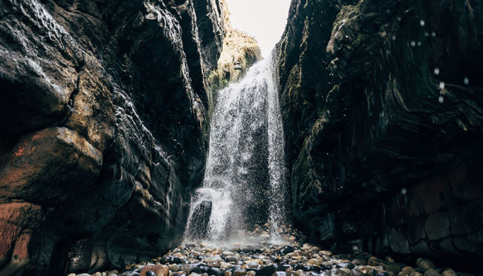 'Waterfall by Flair' captured at Largy, an encapsulated waterfall on Ireland’s Wild Atlantic Way, was unveiled at KBB Birmingham 2024