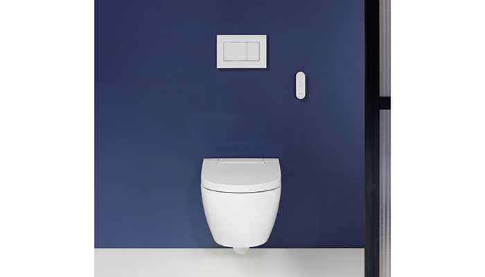Geberit’s AquaClean Alba is an entry-level shower toilet focusing on the essential functionalities, using WhirlSpray technology for effective cleansing with a quiet TurboFlush system