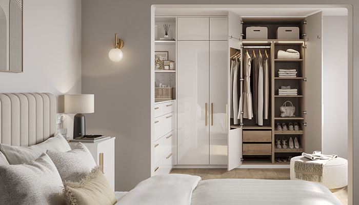 Hockley Gloss White bedroom