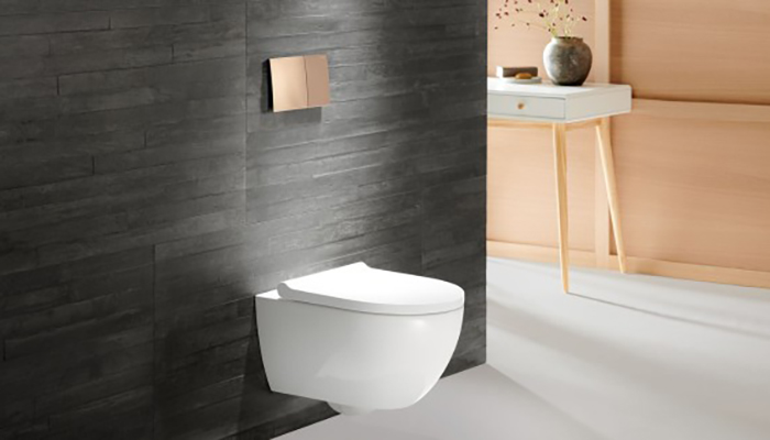 Side view of Geberit's Acanto WC