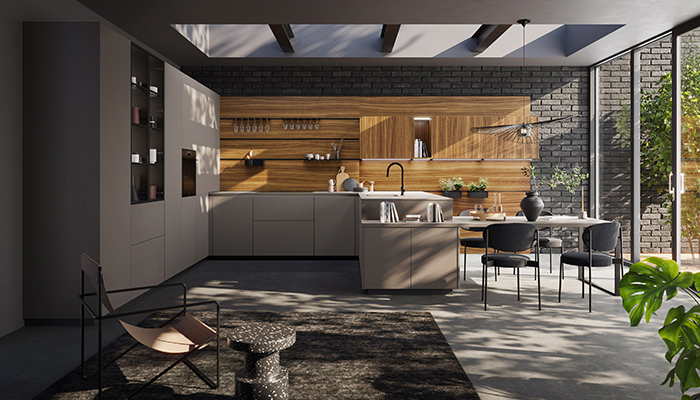 Shown on its bestselling Zerox furniture range, Grigio Londra is the latest addition to Rotpunkt’s Fenix collection. All Rotpunkt furniture is designed and created under the company’s award-winning Together to Zero climate strategy. Crafted from Greenline BioBoard Gen2, this kitchen is made using a sustainable and environmentally friendly alternative to traditional chipboards, so consists of up to 90% recycled wood