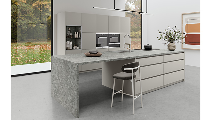 As with all of Neolith’s surfaces, Cappadocia Sunset, shown here, is made up of a natural composition, using a selection of raw materials, and is 100% recyclable. The elegant design has been inspired by the rocky formations of the Cappadocia region in central Turkey