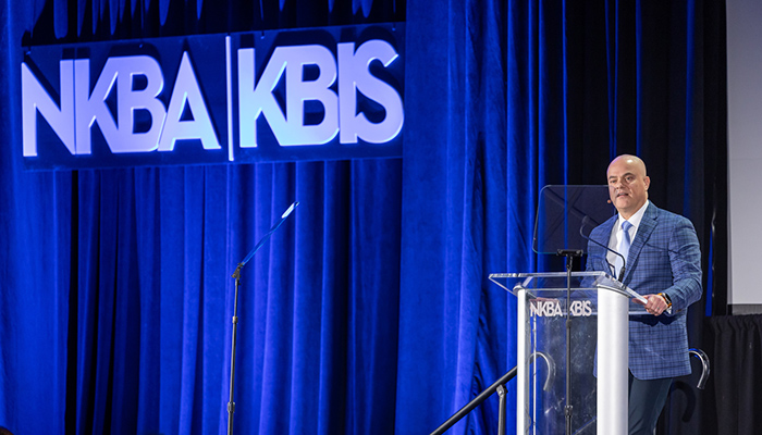 Bill Darcy, NKBA CEO, gives his annual State of the Association address during KBIS 2025