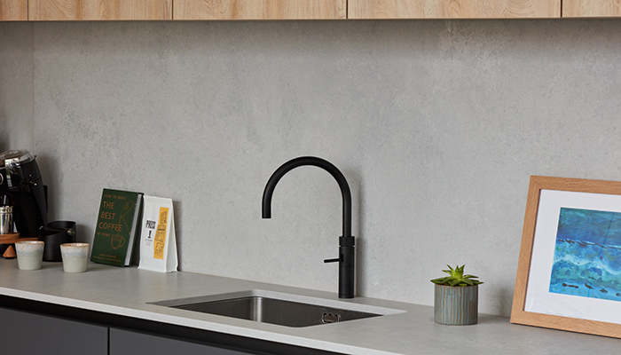 Although inspired by urban trends, Caesarstone’s 4044 Airy Concrete has a unique texture that plays into the trend for organic tactility