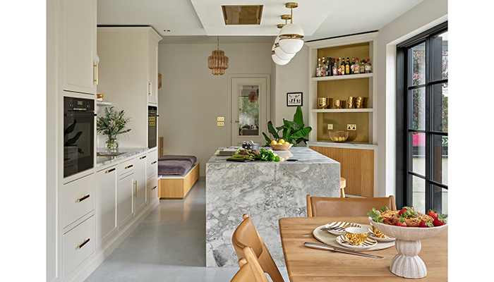 Westin bespoke ceiling hood in Brass