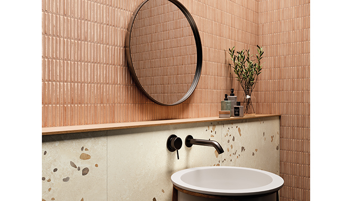 Crunch Clay and Awen Sand Decor Tiles by Harmony