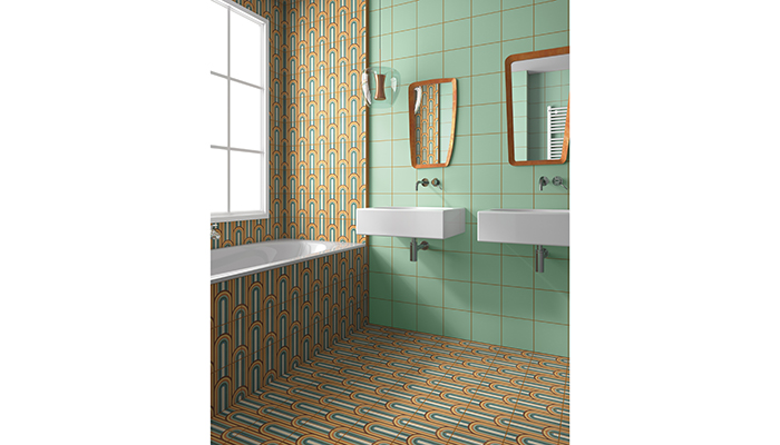 Groovy Tiffanys and Groovy Dec.N2 Tiles by Cevica