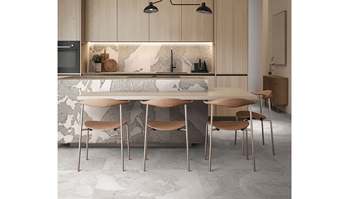 Wonder Grey Natural and White Natural Tiles by Cerámicas Aparici