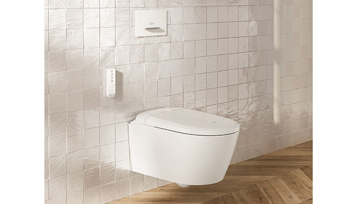 Designed for hygiene and comfort, Villeroy & Boch’s new Supreo and Supreo Select shower toilets use fresh water and UV-light to disinfect the shower attachments. Both feature a gentle, oscillating HarmonicWave 2.0 shower jet and its patented SupremeDry dryer