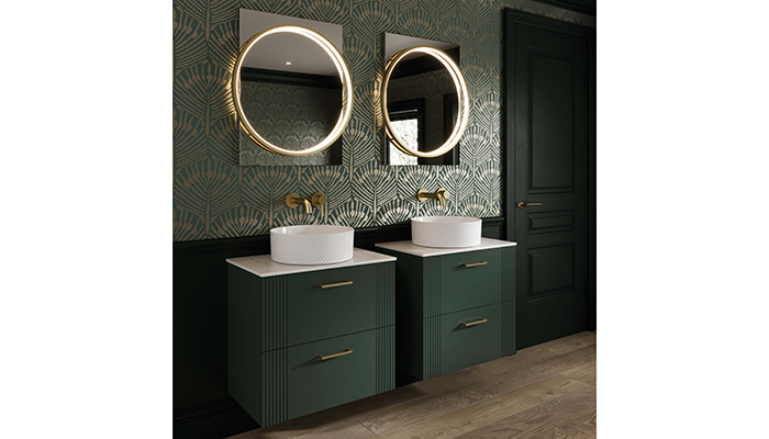 HiB adds new brushed brass finish to Solas mirror range
