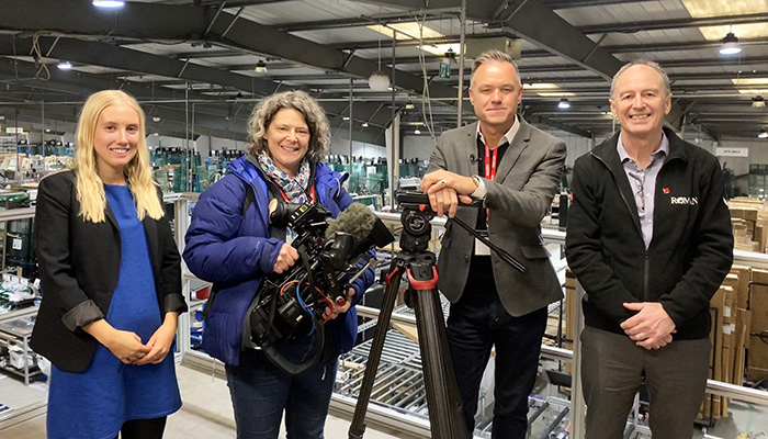 Roman welcomes 5 News producers to Newton Aycliffe HQ