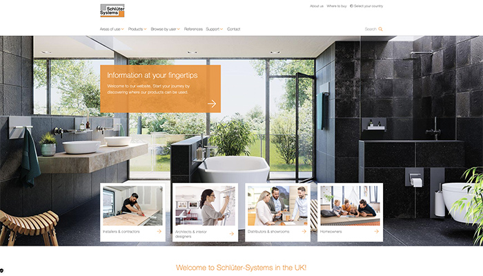 Schlüter-Systems unveils new, more user-friendly UK website