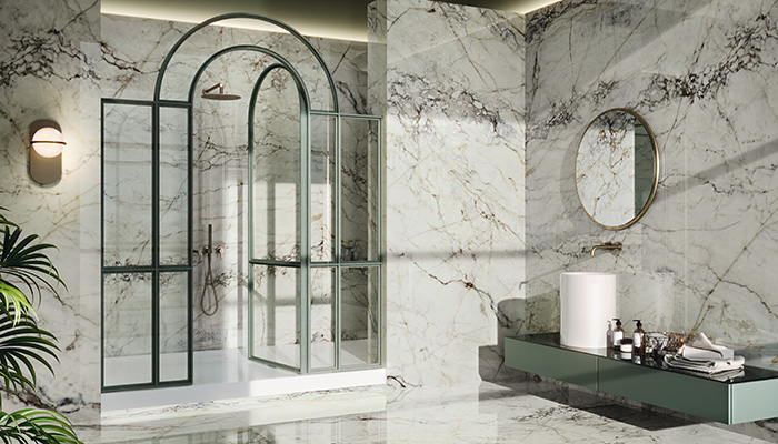 Lapicida introduces Mirrored Marble to porcelain tile collection