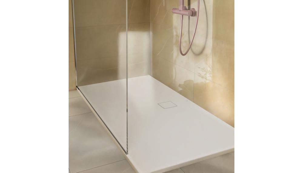 Ideal Standard’s UltraFlat Evo shower trays are made from StoneTech, and are designed to be resistant to mould and bacteria. With an anti-slip surface, they have a depth of 35mm and come in a range of sizes, including this 1800 x 900mm version