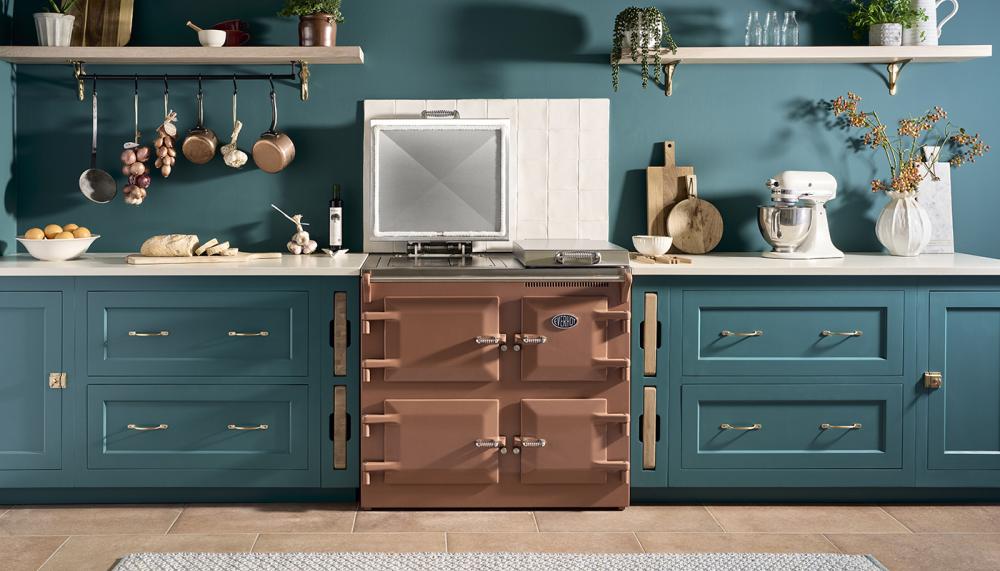 Everhot launched a new colour, Clay, this month, shown here on an Everhot 100 cooker