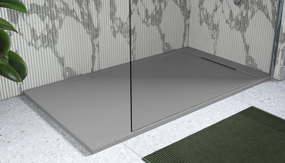 Featuring a textured, slip-resistant, gel-coated surface, the slate-effect RefleXion Slate Shower Trays from Bathrooms to Love by PJH come in five sizes in grey, black or white. With a height of 30mm, they provide fast draining with a tested flow rate of over 26 litres per minute