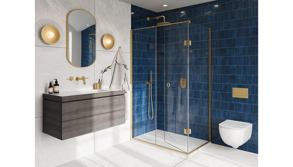 The Shower Lab's View 45 corner shower enclosure with 10mm toughened safety glass