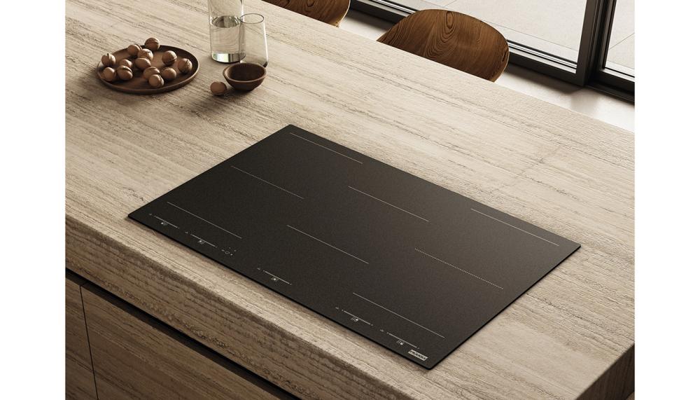 Franke’s Mythos K-Link Matt Black induction hob combines advanced functionality with a textured, low-reflection Matt Black glass finish that gives a refined, understated aesthetic. The matt surface enhances the scratch resistance, offering more durability than traditional glass