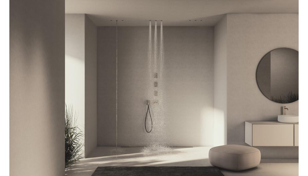 Waterdot shower system, FIMA Carlo Frattini in partnership with C.P. Hart